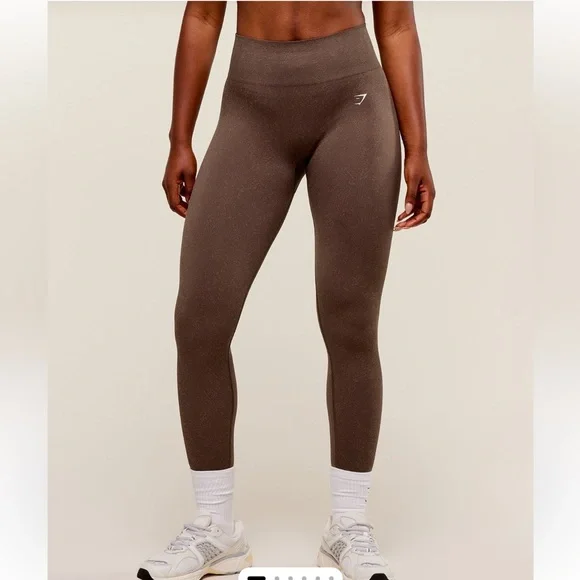 Gymshark Brown Adapt Fleck Seamless Leggings Small - Picture 7 of 8